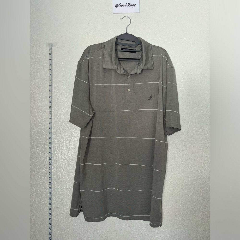 Nautica Striped Golf Polo Shirt - Men's Size X Large